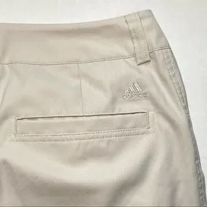 Adidas Lightweight Climalite Capri Tan Golf Pants Shorts Women Size 8